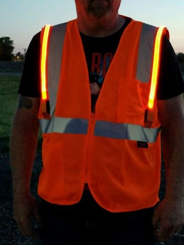 Illuminated LED Safety Vest With NO ID Panel