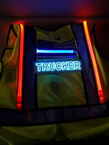 Trucker Illuminated Safety Vest With ID Panel
